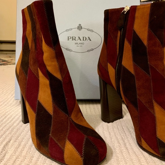 Suede Patchwork Prada Boots - Picture 2 of 7